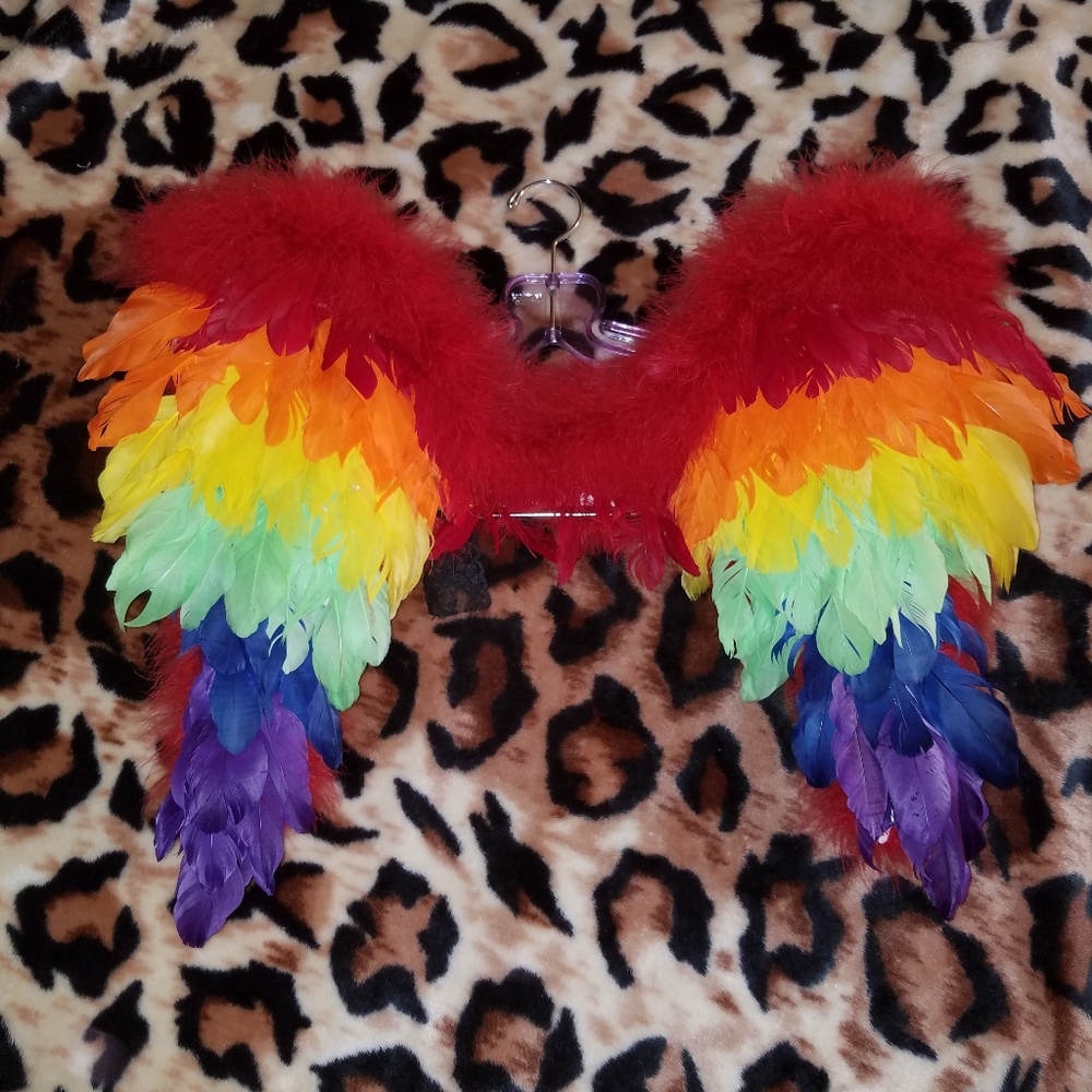 Rave Rainbow angel wings Halloween